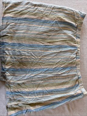 Denim&Co Blue and Tan Striped Women's Skort